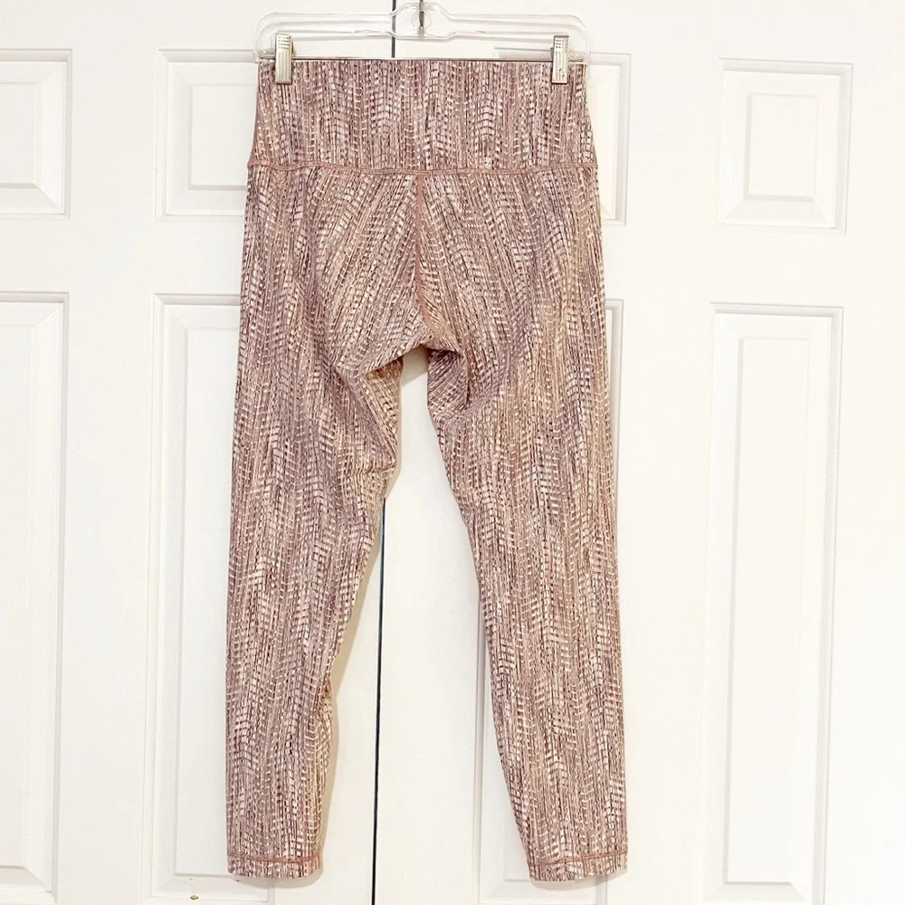 lululemon athletica Pink Multicolor Textured Leggings